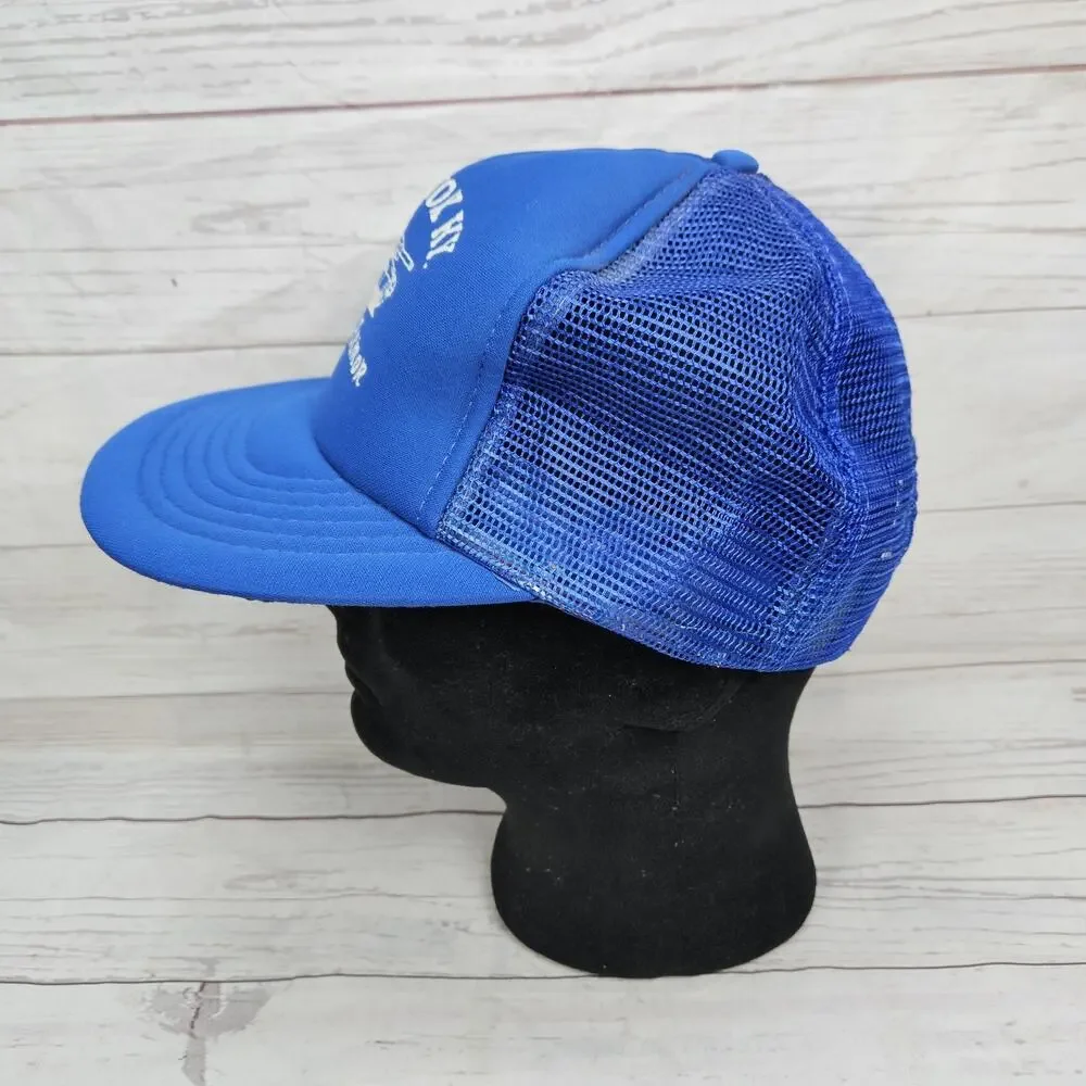 Vintage Fort Knox Hat Home Of Armor Trucker Foam Mesh Adjustable Snapback Blue